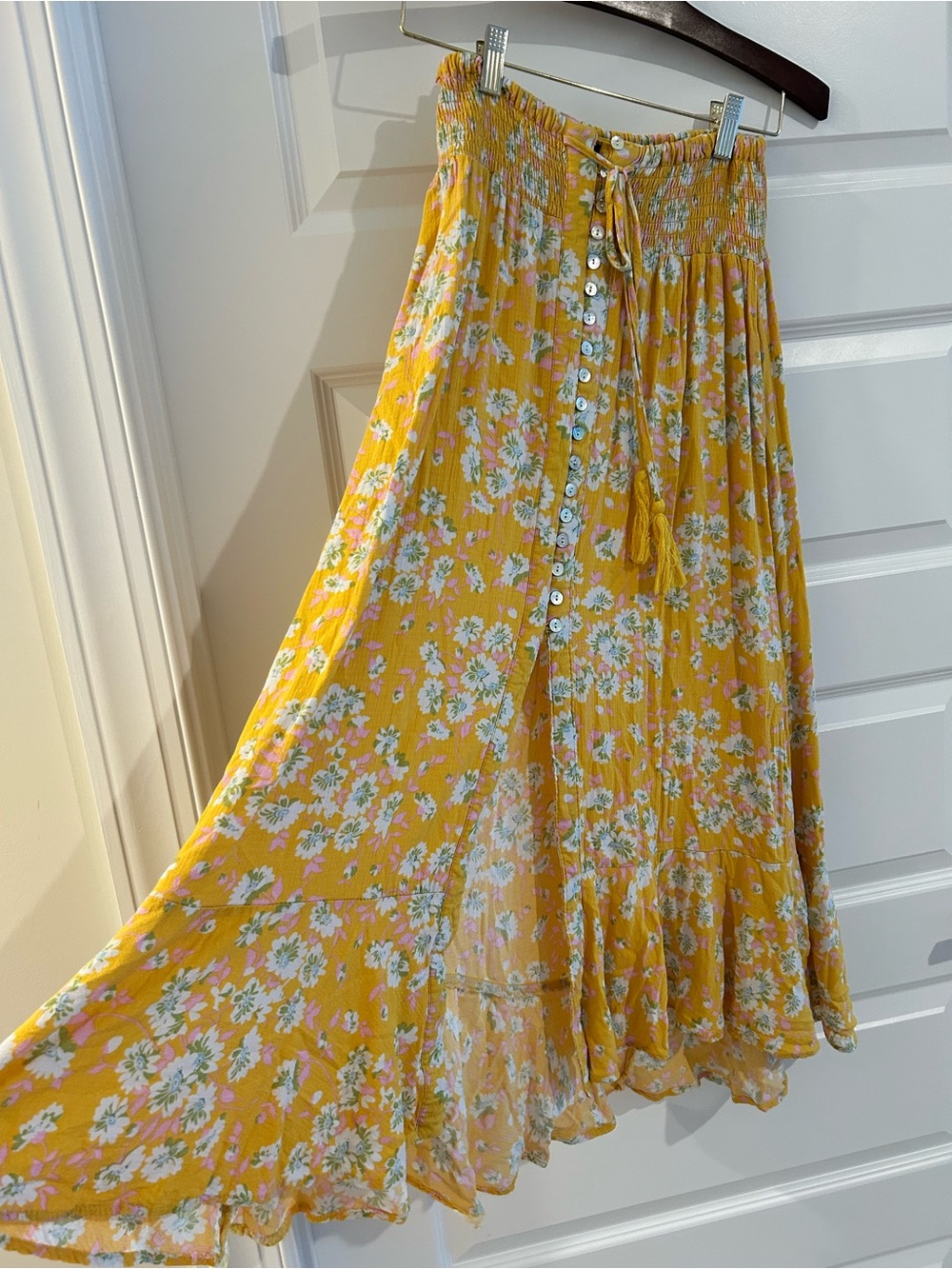 Rachel Zoe Yellow Floral Maxi Skirt - Picture 1 of 15